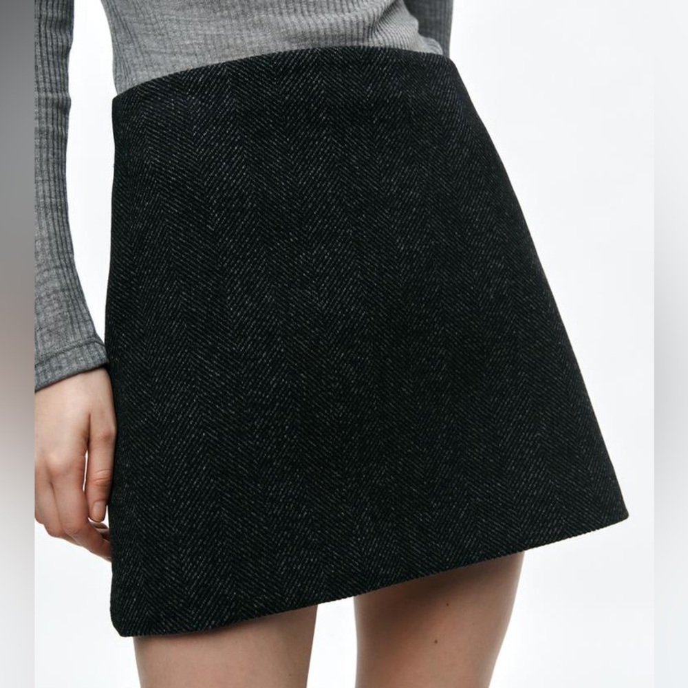 ZARA WOOL BLEND MINI SKIRT ZW COLLECTION